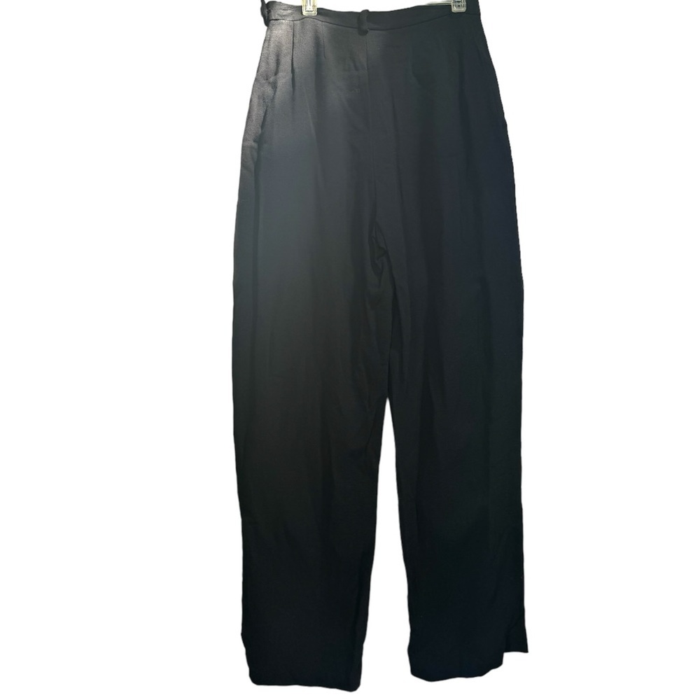 Holt‎ Renfrew Vintage 90s Wool Lightweight Straight Leg Pants Drapey Side Zip 6